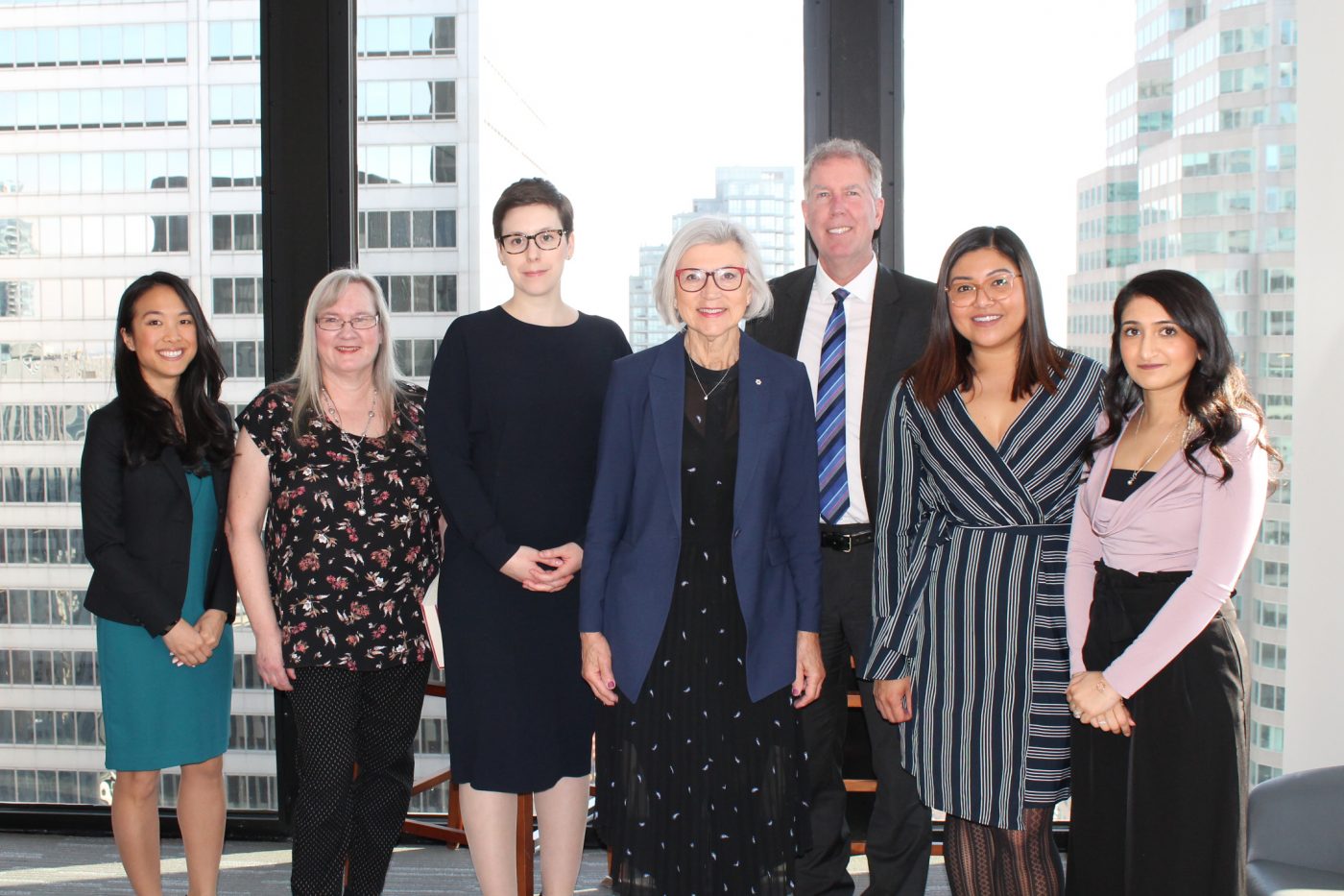 The Right Honourable Beverley McLachlin with the 2020 Celebrating the Women of WeirFoulds Award recipients