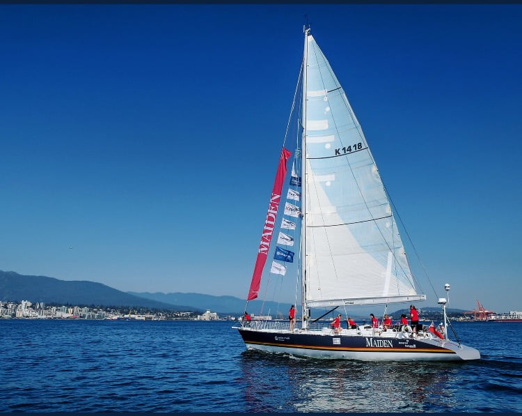 Maiden leaving Vancouver
