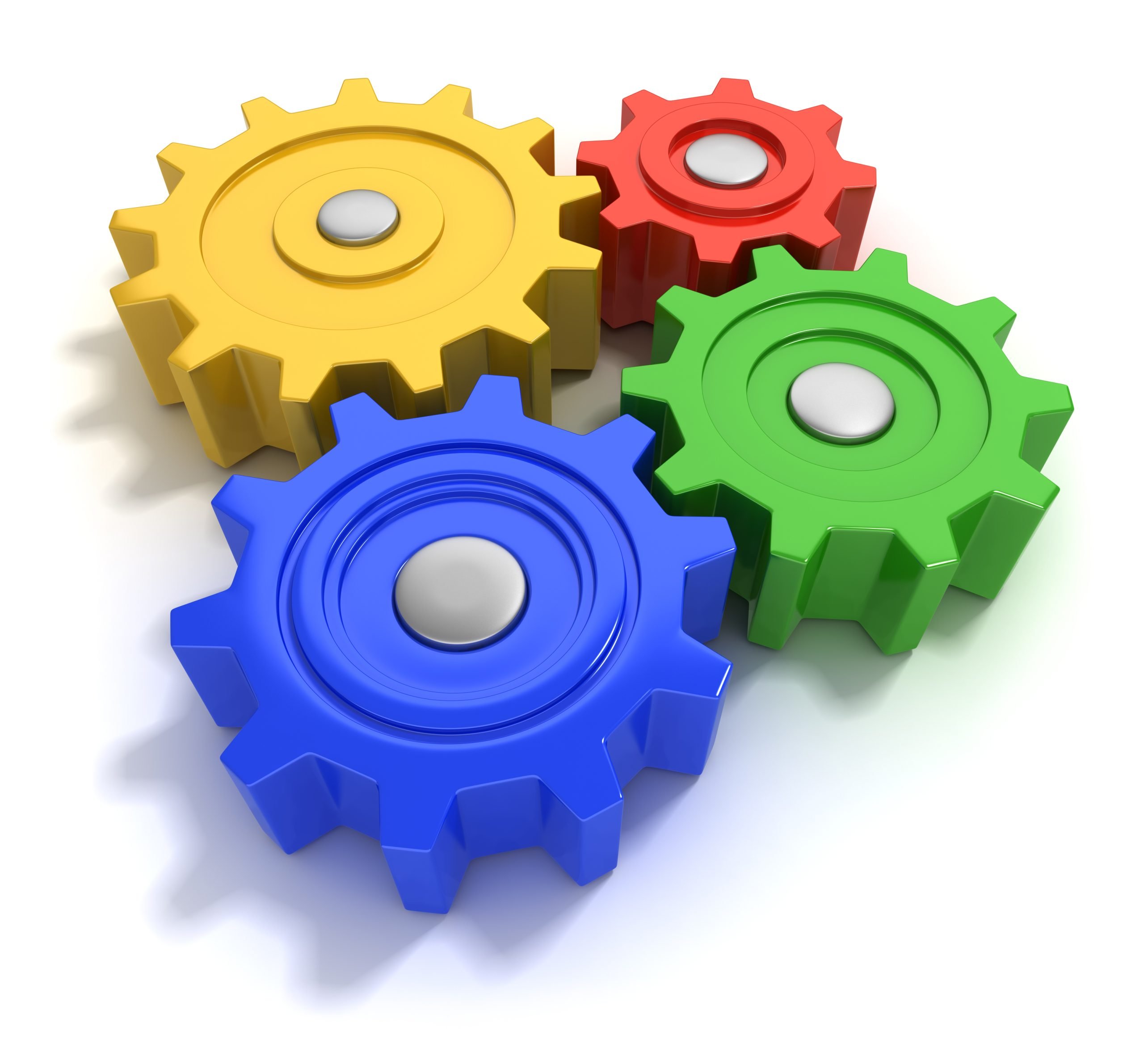 3d illustration of colourful gears